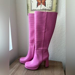 CIRCUS by SAM EDELMAN knee high pink boots